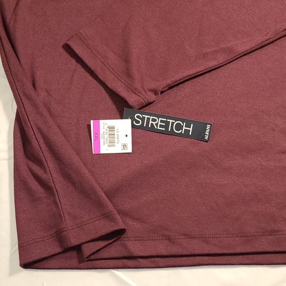 Alfani stretch long-sleeve V-neck deep red - Picture 12 of 16